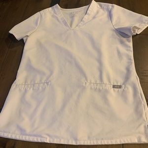 2 Figs Casma 3 Pocket Scrub Tops White RARE